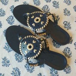 Jack Rogers Georgica Midnight Jelly Sandals 7